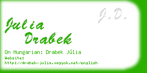julia drabek business card
