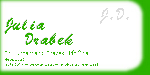 julia drabek business card